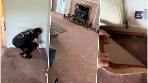 RENOVIRALI KUĆU, PA PODIGLI TEPIH - ONO ŠTO SU VIDELI IH ŠOKIRALO: Nisu ni slutili po čemu su godinama gazili (VIDEO) RENOVIRALI KUĆU, PA PODIGLI TEPIH - ONO ŠTO SU VIDELI IH ŠOKIRALO: Nisu ni slutili po čemu su godinama gazili (VIDEO)