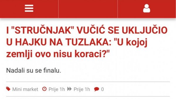 БОЛЕСНА МРЖЊА ИСЛАМИСТА! “Слободна Босна” наставља кампању против председника Србије - Вучић им крив и кад прича о кошарци! БОЛЕСНА МРЖЊА ИСЛАМИСТА! “Слободна Босна” наставља кампању против председника Србије - Вучић им крив и кад прича о кошарци!