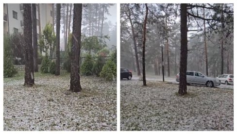 GRAD OBELEO CENTAR ZLATIBORA KAO USRED ZIME: Nestvarne scene na srpskoj planini - Pogledajte kako tuče (VIDEO) GRAD OBELEO CENTAR ZLATIBORA KAO USRED ZIME: Nestvarne scene na srpskoj planini - Pogledajte kako tuče (VIDEO)