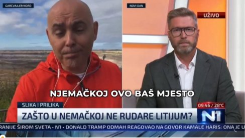 ŠOK NA N1! Pozvali dopisnika da ga pitaju zašto se u Nemačkoj ne kopa litijum, a on im odgovorio: Kopa se i tek će da se kopa! (VIDEO) ŠOK NA N1! Pozvali dopisnika da ga pitaju zašto se u Nemačkoj ne kopa litijum, a on im odgovorio: Kopa se i tek će da se kopa! (VIDEO)