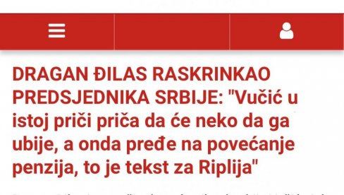 ĐILAS ZVEZDA ISLAMISTIČKIH MEDIJA: Prenose svaku njegovu reč ĐILAS ZVEZDA ISLAMISTIČKIH MEDIJA: Prenose svaku njegovu reč