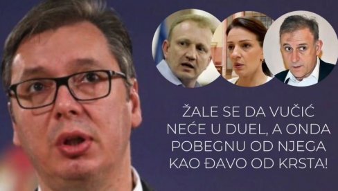 ŽALE SE DA VUČIĆ NEĆE SA NJIMA U DUEL... A onda pobegnu od njega kao đavo od krsta! (VIDEO) ŽALE SE DA VUČIĆ NEĆE SA NJIMA U DUEL... A onda pobegnu od njega kao đavo od krsta! (VIDEO)