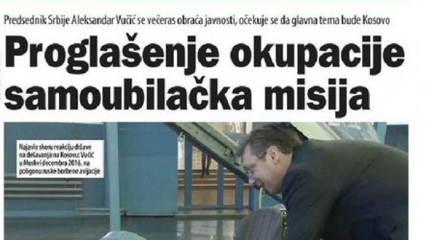 ОПОЗИЦИОНИ ПРИТИСАК НА ВУЧИЋА: Ни по коју цену не смемо прогласити окупацију! ОПОЗИЦИОНИ ПРИТИСАК НА ВУЧИЋА: Ни по коју цену не смемо прогласити окупацију!