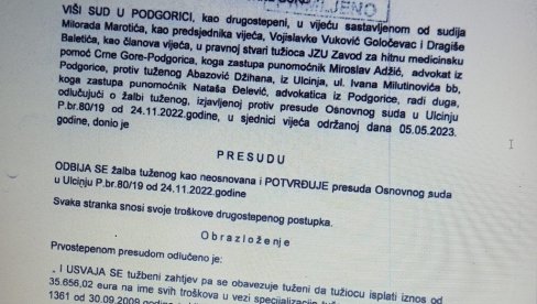 ДРИТАНОВ БРАТ ДА ПЛАТИ ДУГ: Др Џихан Абазовић изгубио спор са Хитном помоћи ДРИТАНОВ БРАТ ДА ПЛАТИ ДУГ: Др Џихан Абазовић изгубио спор са Хитном помоћи
