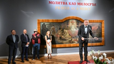 MILOSRĐEM PROTIV ZLA : U Galeriji Matice srpske nesavakidašnja izložba slika Alfonsa Muhe i Predraga Đakovića (FOTO) MILOSRĐEM PROTIV ZLA : U Galeriji Matice srpske nesavakidašnja izložba slika Alfonsa Muhe i Predraga Đakovića (FOTO)