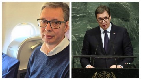 VREME U AVIONU ISKORISTIĆU ZA PRIPREMU GOVORA U GENERALNOJ SKUPŠTINI UN Vučić krenuo za NJujork - Očekuju ga susreti sa više od 40 lidera VREME U AVIONU ISKORISTIĆU ZA PRIPREMU GOVORA U GENERALNOJ SKUPŠTINI UN Vučić krenuo za NJujork - Očekuju ga susreti sa više od 40 lidera