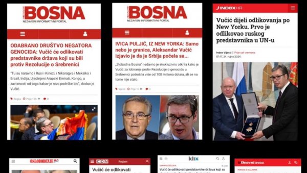ПОЛУДЕЛИ ОД БЕСА И МРЖЊЕ! Канонада исламистичких и проусташких медија по Вучићу јер је одликовао земље које су гласале против резолуције ПОЛУДЕЛИ ОД БЕСА И МРЖЊЕ! Канонада исламистичких и проусташких медија по Вучићу јер је одликовао земље које су гласале против резолуције