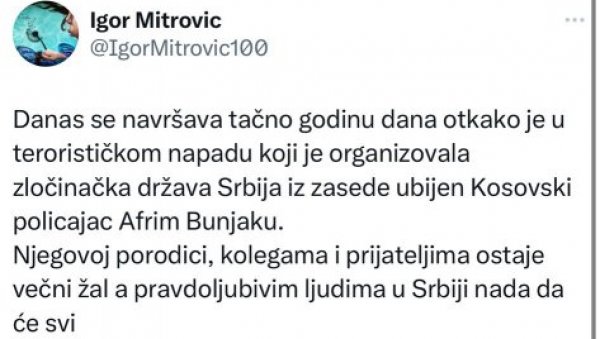 СКАНДАЛ НАД СКАНДАЛИМА! Промотер Зеленовића, Ћуте и лажних еколога Не дамо Јадар жали за Куртијевим полицајцем, а Србе назива злочинцима СКАНДАЛ НАД СКАНДАЛИМА! Промотер Зеленовића, Ћуте и лажних еколога Не дамо Јадар жали за Куртијевим полицајцем, а Србе назива злочинцима