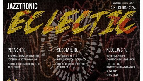 MATIJA DEDIĆ U VRŠCU: Festival „DŽeztronik“ od 4. do 6. oktobra u Centru „Milenijum“ MATIJA DEDIĆ U VRŠCU: Festival „DŽeztronik“ od 4. do 6. oktobra u Centru „Milenijum“