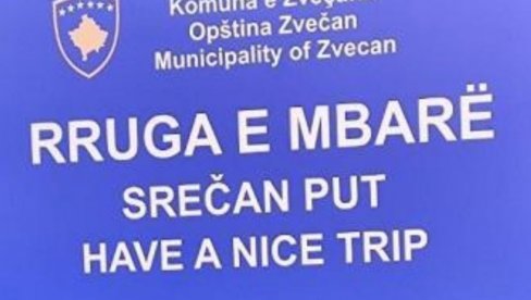 KURTI NASTAVLJA SA PROVOKACIJAMA: Uklonjena ćirilica sa putokaza u Zvečanu KURTI NASTAVLJA SA PROVOKACIJAMA: Uklonjena ćirilica sa putokaza u Zvečanu