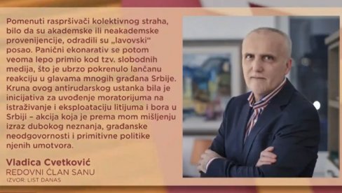 INICIJATOR PROGLASA: Zahtev za zabranom iskopavanja litijuma je izraz neodgovornosti i primitivne politike! (VIDEO) INICIJATOR PROGLASA: Zahtev za zabranom iskopavanja litijuma je izraz neodgovornosti i primitivne politike! (VIDEO)