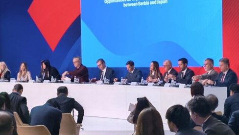 ВУЧИЋ НА ПОСЛОВНОМ ФОРУМУ: Повезивање са Јапаном од великог значаја за Србију - уз веће јапанско присуство, небо је граница (ВИДЕО) ВУЧИЋ НА ПОСЛОВНОМ ФОРУМУ: Повезивање са Јапаном од великог значаја за Србију - уз веће јапанско присуство, небо је граница (ВИДЕО)