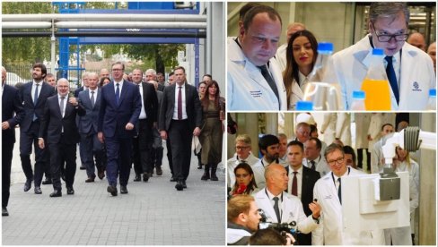 VELIKA I VAŽNA INVESTICIJA: Vučić na otvaranju novog pogona kompanije Knjaz Miloš u Aranđelovcu (VIDEO) VELIKA I VAŽNA INVESTICIJA: Vučić na otvaranju novog pogona kompanije Knjaz Miloš u Aranđelovcu (VIDEO)