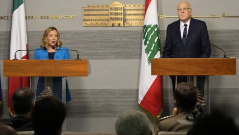 МЕЛОНИЈЕВА СТИГЛА У БЕЈРУТ: Италијанска премијерка ипак није отпутовла да посети своје војнике МЕЛОНИЈЕВА СТИГЛА У БЕЈРУТ: Италијанска премијерка ипак није отпутовла да посети своје војнике