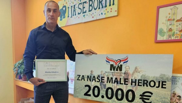 ДА САКУПИ НОВАЦ ТРЧАО, ВЕСЛАО И ВОЗИО БИЦИКЛ - 2.450 КИЛОМЕТАРА: Марко донирао 20.000 евра за куповину апарата зе лечење болесне деце ДА САКУПИ НОВАЦ ТРЧАО, ВЕСЛАО И ВОЗИО БИЦИКЛ - 2.450 КИЛОМЕТАРА: Марко донирао 20.000 евра за куповину апарата зе лечење болесне деце