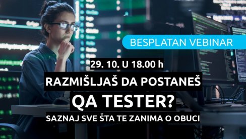 Razmišljaš da postaneš QA tester? Saznaj sve što te zanima o obuci Razmišljaš da postaneš QA tester? Saznaj sve što te zanima o obuci