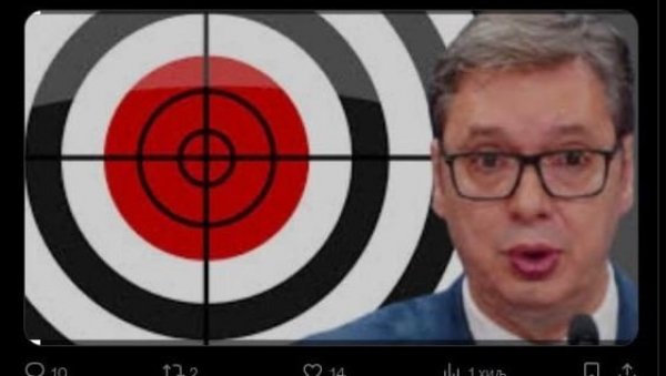 КУРТИЈЕВ ИДЕОЛОГ ОПОЗИЦИЈЕ ПОЗИВА НА СМРТ ВУЧИЋА! Нацртао му мету и позива на његово убиство КУРТИЈЕВ ИДЕОЛОГ ОПОЗИЦИЈЕ ПОЗИВА НА СМРТ ВУЧИЋА! Нацртао му мету и позива на његово убиство