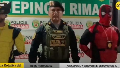 VULVERIN I DEDPUL PRIVELI PRIPADNIKE NARKO-BANDE: Policija u Peruu u akciji za Noć veštica (FOTO/VIDEO) VULVERIN I DEDPUL PRIVELI PRIPADNIKE NARKO-BANDE: Policija u Peruu u akciji za Noć veštica (FOTO/VIDEO)