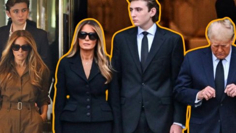 NA KOGA JE TOLIKO VISOK? Melanija se pojavila sa sinom - svi iznenađeni njegovom pojavom (FOTO) NA KOGA JE TOLIKO VISOK? Melanija se pojavila sa sinom - svi iznenađeni njegovom pojavom (FOTO)