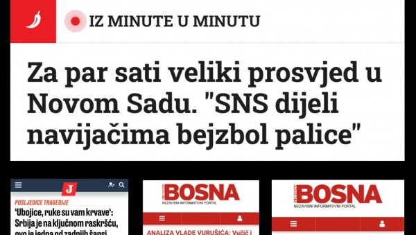 “САДА ЈЕ ТРЕНУТАК”: Усташки и исламистички медији желе да виде српску крв, извештавају о најављеном насиљу у Новом Саду уживо (ФОТО) “САДА ЈЕ ТРЕНУТАК”: Усташки и исламистички медији желе да виде српску крв, извештавају о најављеном насиљу у Новом Саду уживо (ФОТО)