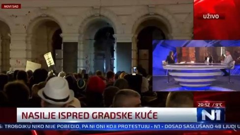 NEMILE SCENE: Uništavaju motkama kamere na Gradskoj kući (VIDEO) NEMILE SCENE: Uništavaju motkama kamere na Gradskoj kući (VIDEO)