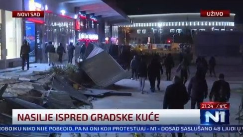 Došli da “protestuju zbog bezbednosti”, a oni ugrozili narod, srušili zaštitnu ogradu na gradilištu, gađaju policiju… (VIDEO) Došli da “protestuju zbog bezbednosti”, a oni ugrozili narod, srušili zaštitnu ogradu na gradilištu, gađaju policiju… (VIDEO)