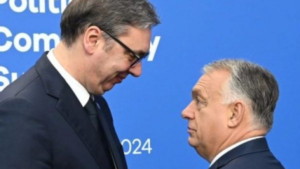 ИМАЋУ ЧАСТ ДА ЗАСТУПАМ ИНТЕРЕСЕ СРБИЈЕ Вучић из Будимпеште: Европа мора да се понаша стратешки одговорно ИМАЋУ ЧАСТ ДА ЗАСТУПАМ ИНТЕРЕСЕ СРБИЈЕ Вучић из Будимпеште: Европа мора да се понаша стратешки одговорно