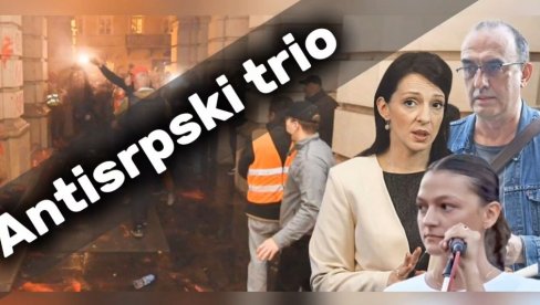 ANTISRPSKI TRIO PREDVODI NASILNE PROTESTE Tvrde da su Srbi genocidni, brane nasilnike i uz pesmu žale stradale (VIDEO) ANTISRPSKI TRIO PREDVODI NASILNE PROTESTE Tvrde da su Srbi genocidni, brane nasilnike i uz pesmu žale stradale (VIDEO)