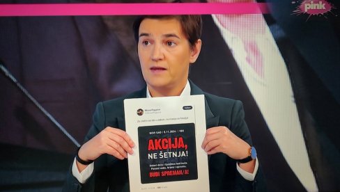 HIT TVIT: Brnabić - Zašto bi došlo do sukoba sa policijom na komemorativnom skupu? Oni su pozvali na nasilje HIT TVIT: Brnabić - Zašto bi došlo do sukoba sa policijom na komemorativnom skupu? Oni su pozvali na nasilje