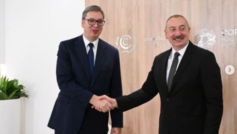 VUČIĆ SE SASTAO SA ALIJEVIM: Sa dragim prijateljem pred početak jednog od najvažnijih svetskih događaja posvećenih klimatskim promenama VUČIĆ SE SASTAO SA ALIJEVIM: Sa dragim prijateljem pred početak jednog od najvažnijih svetskih događaja posvećenih klimatskim promenama