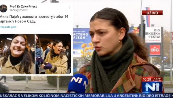 МИЛА ПАЈИЋ ПРИЧА О ЖАЛОСТИ ЗА ПОГИНУЛИМА У НОВОМ САДУ: На протесту поводом погибије се церекала ко луда (ВИДЕО) МИЛА ПАЈИЋ ПРИЧА О ЖАЛОСТИ ЗА ПОГИНУЛИМА У НОВОМ САДУ: На протесту поводом погибије се церекала ко луда (ВИДЕО)