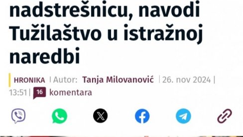DA LI JE NOVA S GLASILO VJT U NOVOM SADU? Umesto da tužilac javno saopšti sadržaj naredbe, oni sve prosleđuju svom mediju DA LI JE NOVA S GLASILO VJT U NOVOM SADU? Umesto da tužilac javno saopšti sadržaj naredbe, oni sve prosleđuju svom mediju
