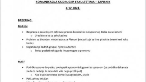 EKSKLUZIVNO: Zapisnik organizatora protesta pod nazivom „Komunikacija sa drugim fakultetima“ (FOTO) EKSKLUZIVNO: Zapisnik organizatora protesta pod nazivom „Komunikacija sa drugim fakultetima“ (FOTO)