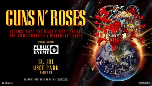GUNS N’ ROSES STIŽU NA UŠĆE 18. JULA 2025: Axl Rose i Slash zajedno prvi put pred domaćom publikom GUNS N’ ROSES STIŽU NA UŠĆE 18. JULA 2025: Axl Rose i Slash zajedno prvi put pred domaćom publikom