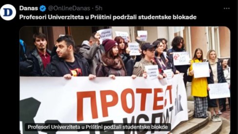 SRAMNE LAŽI ŠOLAKOVOG I ĐILASOVOG TABLOIDA ,,DANAS: Pokušali da Univerzitet u Prištini uvuku u svoje političko blato SRAMNE LAŽI ŠOLAKOVOG I ĐILASOVOG TABLOIDA ,,DANAS: Pokušali da Univerzitet u Prištini uvuku u svoje političko blato