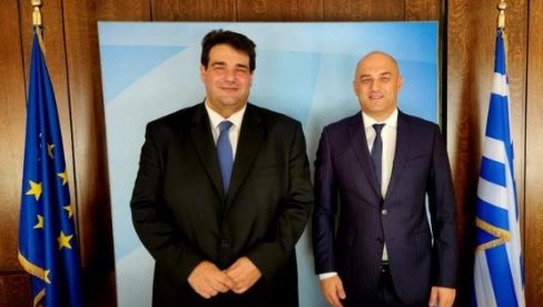 BRATIMLJENJE GRADOVA ZAJEDNIČKI PRIORITET SRBIJE I GRČKE: Ambasador Nedeljković sa ministrom Livaniosom BRATIMLJENJE GRADOVA ZAJEDNIČKI PRIORITET SRBIJE I GRČKE: Ambasador Nedeljković sa ministrom Livaniosom