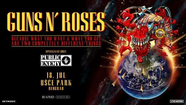 УЛАЗНИЦЕ ЗА GUNS N’ ROSES У БЕОГРАДУ ОД ДАНАС У ПРОДАЈИ! УЛАЗНИЦЕ ЗА GUNS N’ ROSES У БЕОГРАДУ ОД ДАНАС У ПРОДАЈИ!