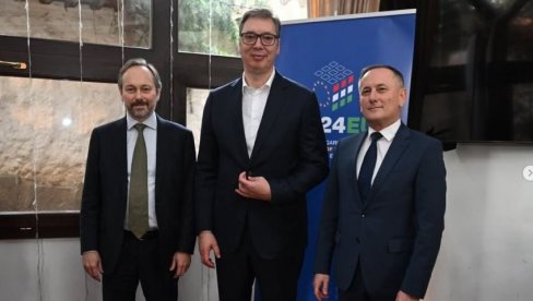 VUČIĆ NA RUČKU POVODOM ZAVRŠETKA MAĐARSKOG PREDSEDAVANJA EU: Nadam se da će politika proširenja postati jasnija i energičnija VUČIĆ NA RUČKU POVODOM ZAVRŠETKA MAĐARSKOG PREDSEDAVANJA EU: Nadam se da će politika proširenja postati jasnija i energičnija