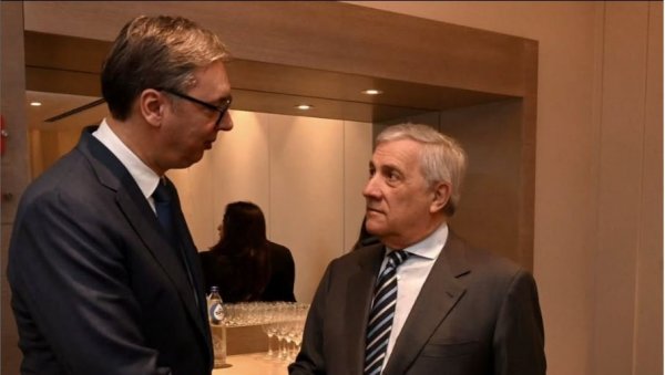 ВУЧИЋ СА ТАЈАНИЈЕМ У БРИСЕЛУ: Захвалан на континуираној подршци Италије европској будућности Србије ВУЧИЋ СА ТАЈАНИЈЕМ У БРИСЕЛУ: Захвалан на континуираној подршци Италије европској будућности Србије
