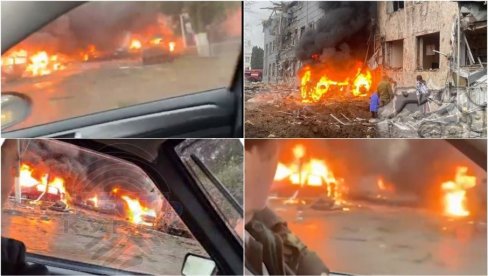 PRVI SNIMCI UKRAJINSKOG NAPADA NA RILSK: Najmanje šest mrtvih i desetine povređenih, gore automobili (VIDEO) PRVI SNIMCI UKRAJINSKOG NAPADA NA RILSK: Najmanje šest mrtvih i desetine povređenih, gore automobili (VIDEO)