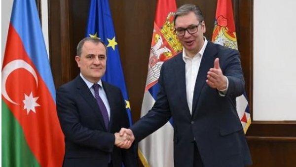 ВУЧИЋ СА ШЕФОМ ДИПЛОМАТИЈЕ АЗЕРБЕЈЏАНА: Захвалио сам на поштовању интегритета и суверенитета наше земље - на Србију увек могу да рачунају ВУЧИЋ СА ШЕФОМ ДИПЛОМАТИЈЕ АЗЕРБЕЈЏАНА: Захвалио сам на поштовању интегритета и суверенитета наше земље - на Србију увек могу да рачунају