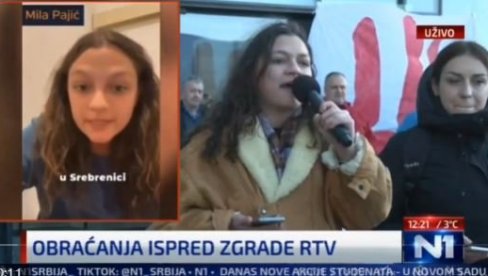 SKANDAL: Protest ispred RTV-a predvodi osoba kojoj je Srebrenica genocid i koja je slavila etničko čišćenje Srba u centru Zagreba SKANDAL: Protest ispred RTV-a predvodi osoba kojoj je Srebrenica genocid i koja je slavila etničko čišćenje Srba u centru Zagreba