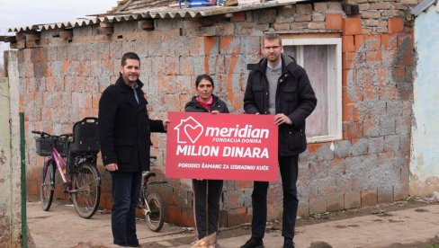 DIRLJIVA PRIČA SA VESELIM EPILOGOM: Meridian fondacija donirala milion dinara za novu kuću porodice Šamanc (VIDEO) DIRLJIVA PRIČA SA VESELIM EPILOGOM: Meridian fondacija donirala milion dinara za novu kuću porodice Šamanc (VIDEO)