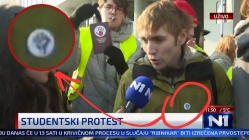 STUDENTI PONOSNO NOSE SIMBOL ZLOGLASNE OBOJENE REVOLUCIJE: Srbi je pamte po nasilju, haosu i pljački STUDENTI PONOSNO NOSE SIMBOL ZLOGLASNE OBOJENE REVOLUCIJE: Srbi je pamte po nasilju, haosu i pljački