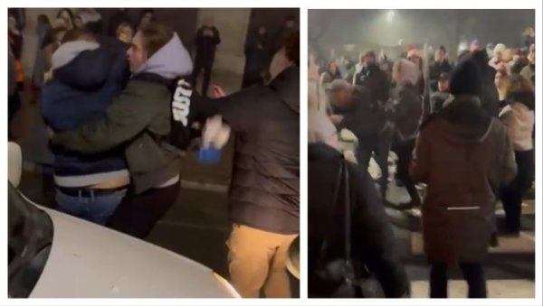 УЖАС НА ПРОТЕСТУ: Демонстранти бију човека, а онда му шутирали и ауто (ВИДЕО) УЖАС НА ПРОТЕСТУ: Демонстранти бију човека, а онда му шутирали и ауто (ВИДЕО)