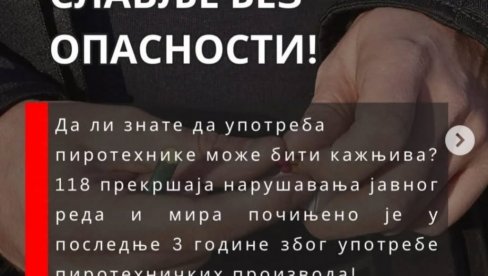 PETARDE MOGU IZAZVATI TEŠKE POVREDE MUP apeluje na građane da se ne izlažu opasnosti upotrebom pirotehnike (FOTO) PETARDE MOGU IZAZVATI TEŠKE POVREDE MUP apeluje na građane da se ne izlažu opasnosti upotrebom pirotehnike (FOTO)