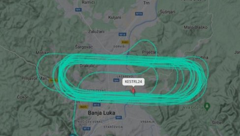 MISTERIOZNA LETELICA SE VRATILA U SARAJEVO: Nepoznati avion preletio Banjaluku 29 puta, ovo je putanja MISTERIOZNA LETELICA SE VRATILA U SARAJEVO: Nepoznati avion preletio Banjaluku 29 puta, ovo je putanja