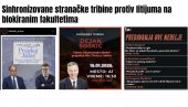НА БЛОКИРАНИМ ФАКУЛТЕТИМА ТРИБИНЕ ДРЖЕ ОПОЗИЦИОНИ ФУНКЦИОНЕРИ (ФОТО) НА БЛОКИРАНИМ ФАКУЛТЕТИМА ТРИБИНЕ ДРЖЕ ОПОЗИЦИОНИ ФУНКЦИОНЕРИ (ФОТО)
