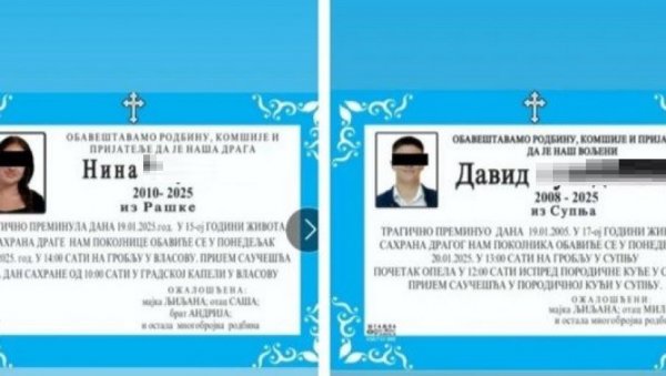 СИН ЈЕДИНАЦ И ТАТИНА МЕЗИМИЦА, ЗАГРЉЕНИ ОТИШЛИ У СМРТ: Детаљи стравичне несреће - Рашка плаче за тинејџерима који су се угушили у аутомобилу СИН ЈЕДИНАЦ И ТАТИНА МЕЗИМИЦА, ЗАГРЉЕНИ ОТИШЛИ У СМРТ: Детаљи стравичне несреће - Рашка плаче за тинејџерима који су се угушили у аутомобилу