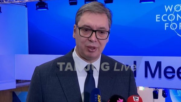 ВАШ ПОСАО ЈЕ ДА ДРЖИТЕ ЧАСОВЕ И УЧИТЕ ДЕЦУ Председник Вучић из Давоса о почетку другог полугодишта у школама ВАШ ПОСАО ЈЕ ДА ДРЖИТЕ ЧАСОВЕ И УЧИТЕ ДЕЦУ Председник Вучић из Давоса о почетку другог полугодишта у школама